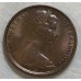 AUSTRALIA 1968 . TWO 2 CENTS COIN . FRILLED NECK LIZARD